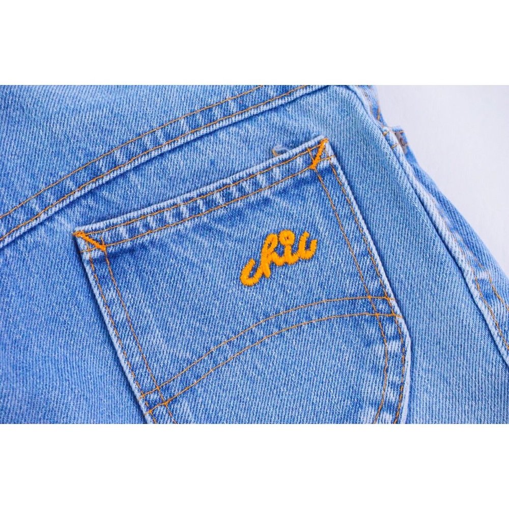 Vintage Chic 80s H.I.S Mom Jeans High Rise Straight Leg Blue 5 Pocket Size 6/7 - Picture 6 of 8